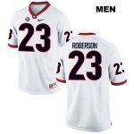 Men's Georgia Bulldogs NCAA #23 Caleeb Roberson Nike Stitched White Authentic College Football Jersey ADC1654YY